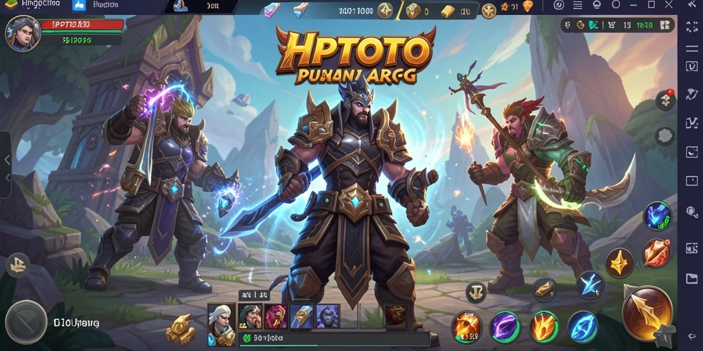 Screenshot menampilkan karakter utama dalam pertempuran seru di HPTOTO.