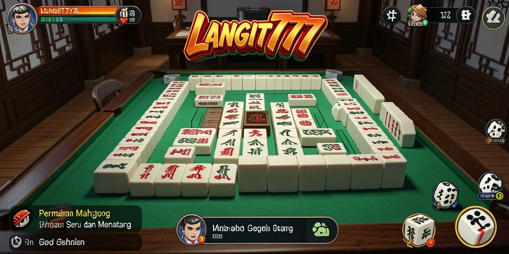 Tampilan utama LANGIT777 menampilkan gameplay Mahjong yang seru.
