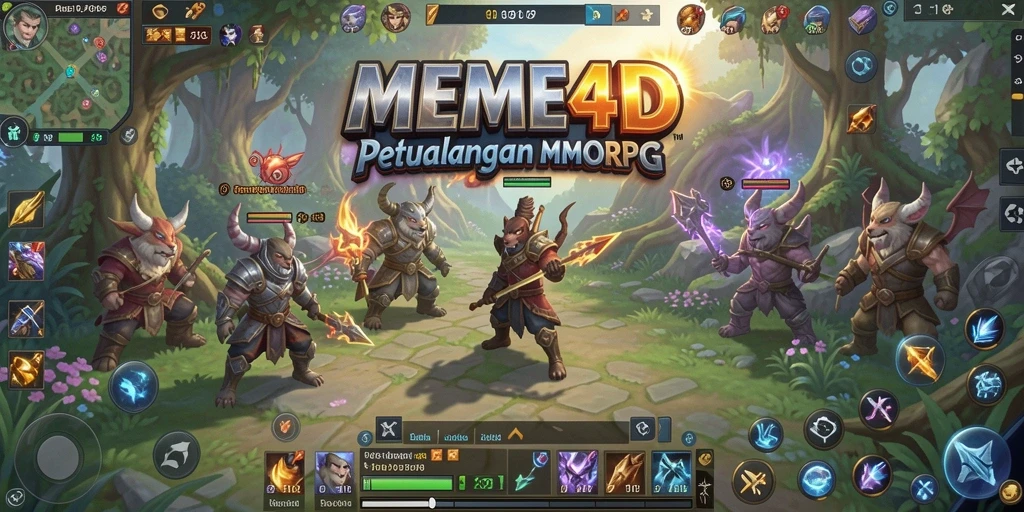 Screenshot gameplay MMORPG yang menampilkan petualangan epik.