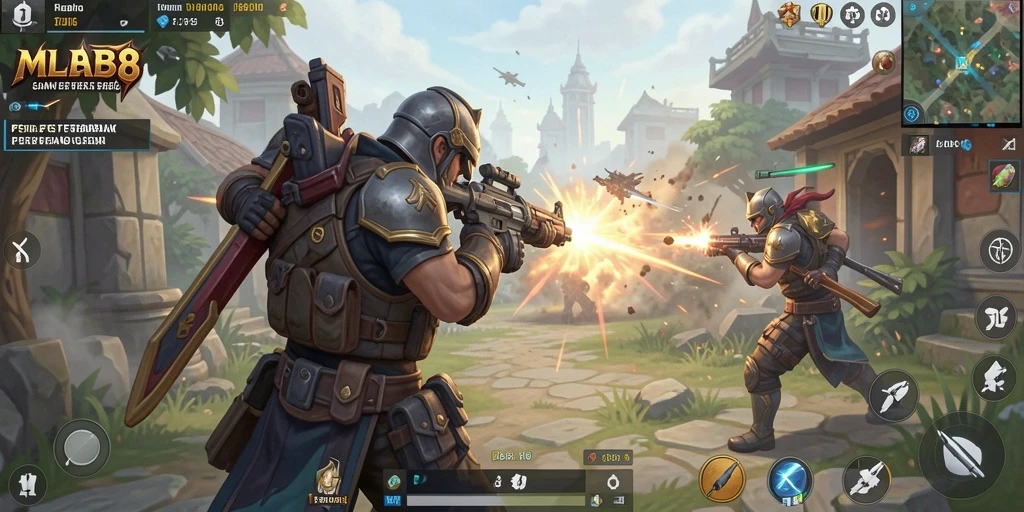 Tampilan gameplay FPS yang seru dan intens di MLBB8.