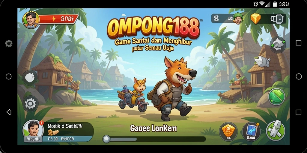 Screenshot gameplay OMPONG188 menampilkan suasana permainan yang ceria dan penuh tantangan.
