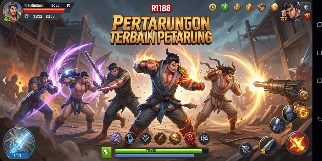 Tangkapan layar RI188 menunjukkan aksi pertarungan yang mendebarkan.