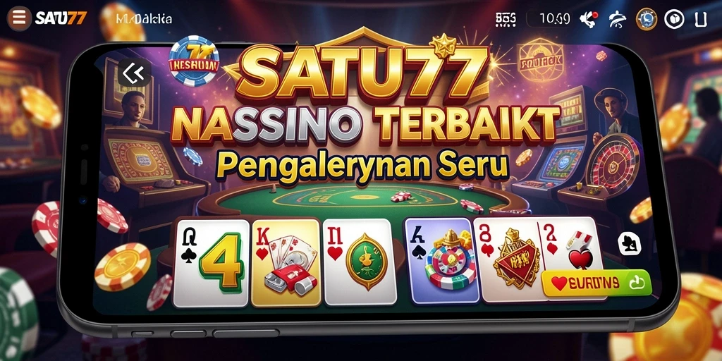 Tampilan gameplay Kasino yang mengasyikkan di SATU77.