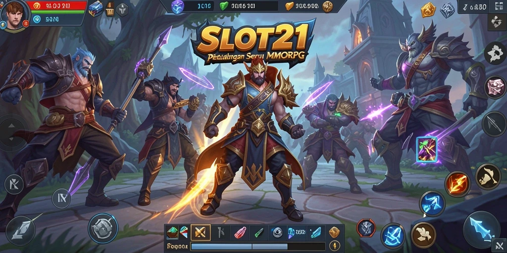 Gameplay SLOT21 yang mendebarkan dengan aksi pertarungan seru.